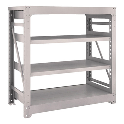 トラスコ TRUSCO スチールラック M10型重量棚 1200×620×H1200 4段 単体 ネオグレー M10-4464 505-4061 (商品コード：170361)