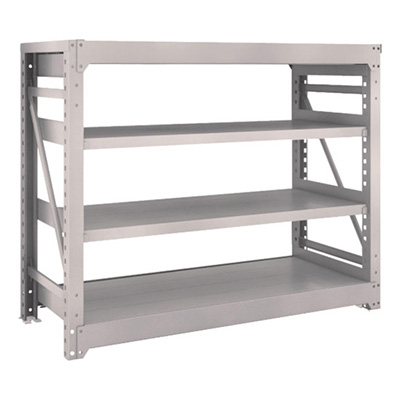 トラスコ TRUSCO スチールラック M10型重量棚 1500×620×H1200 4段 単体 ネオグレー M10-4564 506-2659 (商品コード：170367)