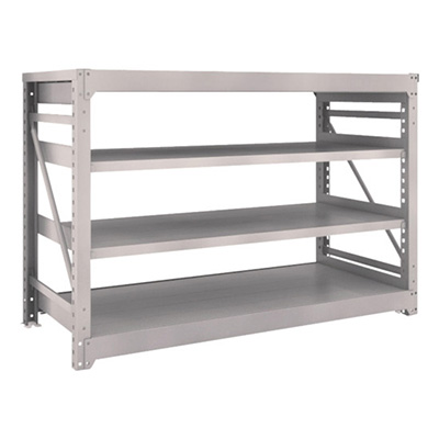 トラスコ TRUSCO スチールラック M10型重量棚 1800×760×H1200 4段 単体 ネオグレー M10-4674 505-4141 (商品コード：170375)