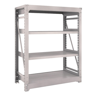 トラスコ TRUSCO スチールラック M10型重量棚 1200×620×H1500 4段 単体 ネオグレー M10-5464 503-9631 (商品コード：170385)