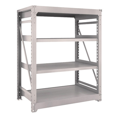 トラスコ TRUSCO スチールラック M10型重量棚 1200×760×H1500 4段 単体 ネオグレー M10-5474 503-9673 (商品コード：170387)