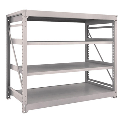 トラスコ TRUSCO スチールラック M10型重量棚 1800×900×H1500 4段 単体 ネオグレー M10-5694 503-9835 (商品コード：170401)