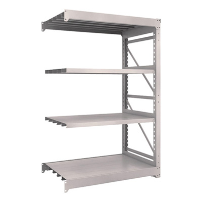 トラスコ TRUSCO スチールラック M10型重量棚 1200×760×H1800 4段 連結 ネオグレー M10-6474B 508-1661 (商品コード：170412)