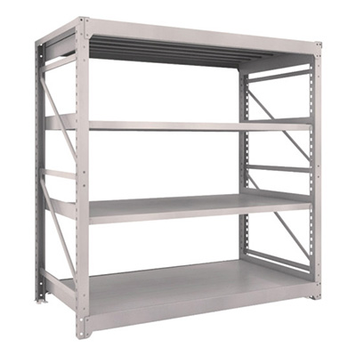 トラスコ TRUSCO スチールラック M10型重量棚 1800×900×H1800 4段 単体 ネオグレー M10-6694 506-1229 (商品コード：170425)