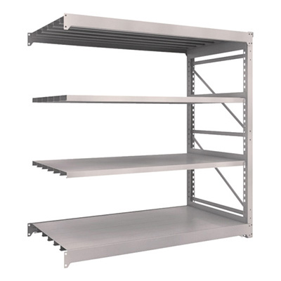 トラスコ TRUSCO スチールラック M10型重量棚 1800×900×H1800 4段 連結 ネオグレー M10-6694B 508-1823 (商品コード：170426)