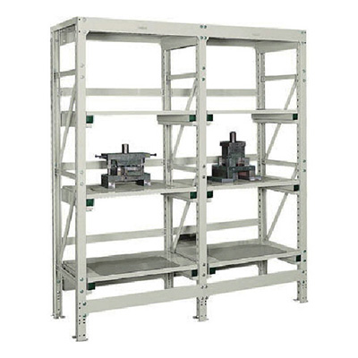 トラスコ TRUSCO スチールラック 金型ラック中量用 900×617×H2115 単体 NG ネオグレー M10-7363KA 484-3746 (商品コード：170427)