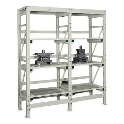 トラスコ TRUSCO スチールラック 金型ラック中量用 900×617×H2115 連結 ネオグレー M10-7363KAB 484-3754 (商品コード：170428)