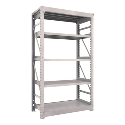 トラスコ TRUSCO スチールラック M10型重量棚 1200×620×H2100 5段 単体 ネオグレー M10-7465 506-1261 (商品コード：170435)