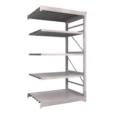 トラスコ TRUSCO スチールラック M10型重量棚 1200×900×H2100 5段 連結 ネオグレー M10-7495B 508-1947 (商品コード：170440)