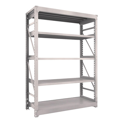 トラスコ TRUSCO スチールラック M10型重量棚 1500×620×H2100 5段 単体 ネオグレー M10-7565 506-3345 (商品コード：170441)