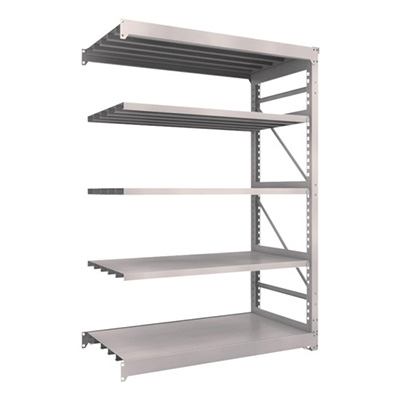 トラスコ TRUSCO スチールラック M10型重量棚 1500×760×H2100 5段 連結 ネオグレー M10-7575B 508-1998 (商品コード：170444)