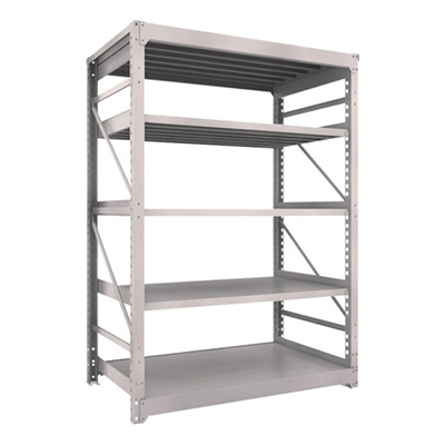 トラスコ TRUSCO スチールラック M10型重量棚 1500×900×H2100 5段 単体 ネオグレー M10-7595 506-3426 (商品コード：170445)