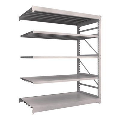 トラスコ TRUSCO スチールラック M10型重量棚 1800×900×H2100 5段 連結 ネオグレー M10-7695B 509-1608 (商品コード：170452)