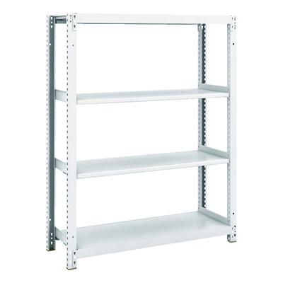 トラスコ TRUSCO スチールラック M1型抗菌塗装ボルトレス軽量棚900×320×H1200 4段 M1-4334 856-7274 (商品コード：170467)