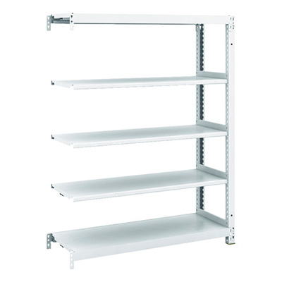 トラスコ TRUSCO スチールラック M1型抗菌塗装ボルトレス軽量棚900×320×H1200 5段 連結 M1-4335B 856-7299 (商品コード：170470)