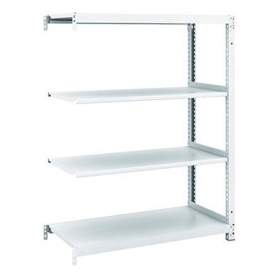 トラスコ TRUSCO スチールラック M1型抗菌塗装ボルトレス軽量棚900×420×H1200 4段 連結 M1-4344B 856-7277 (商品コード：170474)