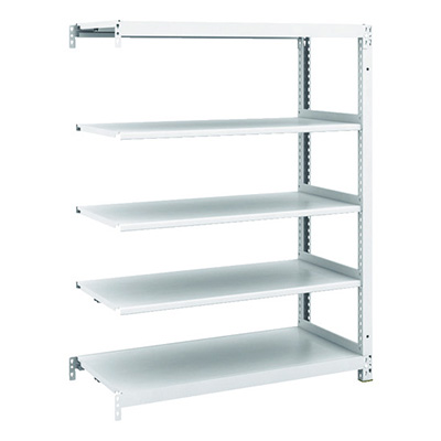 トラスコ TRUSCO スチールラック M1型抗菌塗装ボルトレス軽量棚900×420×H1200 5段 連結 M1-4345B 856-7301 (商品コード：170476)