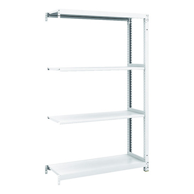 トラスコ TRUSCO スチールラック M1型抗菌塗装ボルトレス軽量棚900×320×H1500 4段 連結 M1-5334B 856-7271 (商品コード：170480)