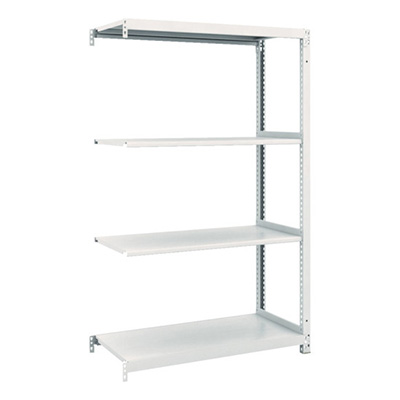 トラスコ TRUSCO スチールラック M1型抗菌塗装ボルトレス軽量棚900×420×H1500 4段 連結 M1-5344B 856-7273 (商品コード：170486)