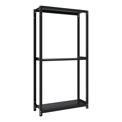 トラスコ TRUSCO スチールラック M1型ボルトレス軽量棚900×320×H1800 3段 サテンブラック M1-6333-SB 362-1426 (商品コード：170492)