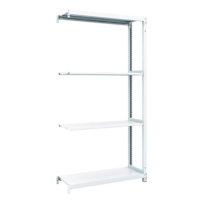 トラスコ TRUSCO スチールラック M1型抗菌塗装ボルトレス軽量棚900×320×H1800 4段 連結 M1-6334B 856-7267 (商品コード：170494)