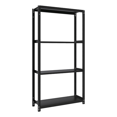 トラスコ TRUSCO スチールラック M1型ボルトレス軽量棚900×320×H1800 4段 サテンブラック M1-6334-SB 362-1424 (商品コード：170496)