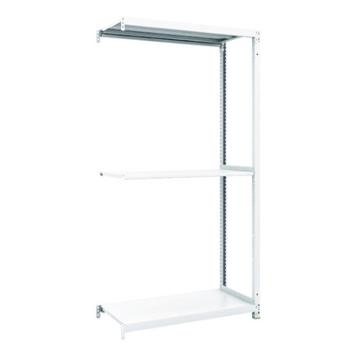 トラスコ TRUSCO スチールラック M1型抗菌塗装ボルトレス軽量棚900×420×H1800 3段 連結 M1-6343B 856-7281 (商品コード：170502)