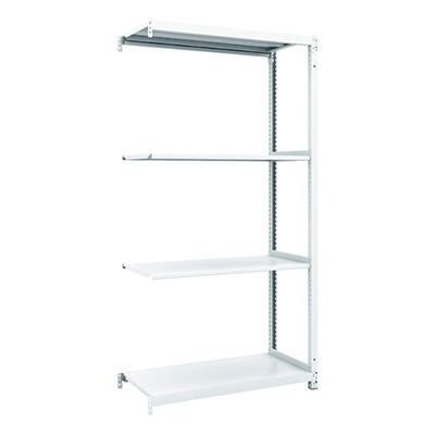 トラスコ TRUSCO スチールラック M1型抗菌塗装ボルトレス軽量棚900×420×H1800 4段 連結 M1-6344B 856-7269 (商品コード：170506)