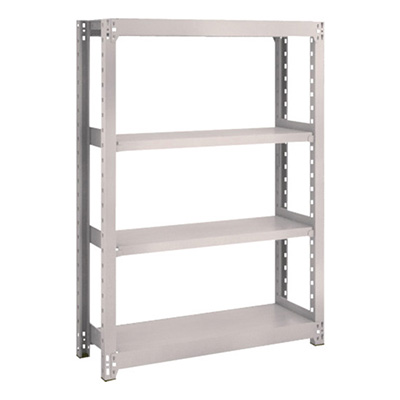 トラスコ TRUSCO スチールラック M2型 W860×D300×H1200 4段 単体 ネオグレー M2-4334 506-8029 (商品コード：170515)