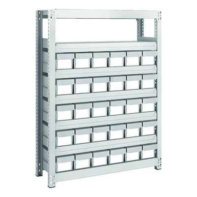 トラスコ TRUSCO スチールラック M2型軽中量棚 H1200 樹脂NG引出付 小×30 M2-4337-E30 856-3194 (商品コード：170522)