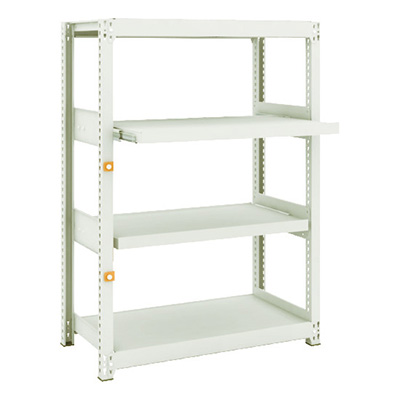 トラスコ TRUSCO スチールラック M2型軽中量棚 860×450×H1200 4段うちスライド2段 単体 M2-4342M2 149-7764 (商品コード：170523)