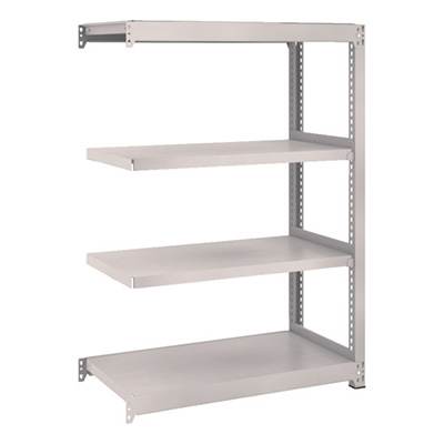 トラスコ TRUSCO スチールラック M2型 W860×D450×H1200 4段 連結 ネオグレー M2-4344B 509-2027 (商品コード：170528)