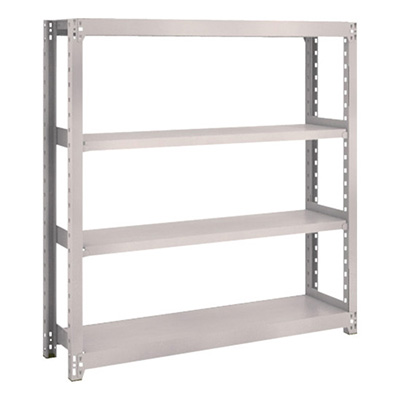 トラスコ TRUSCO スチールラック M2型 W1160×D300×H1200 4段 単体 ネオグレー M2-4434 505-9941 (商品コード：170543)