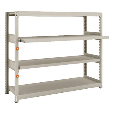 トラスコ TRUSCO スチールラック M2型軽中量棚 1460×450×H1200 4段うちスライド2段 単体 M2-4542M2 149-7772 (商品コード：170561)