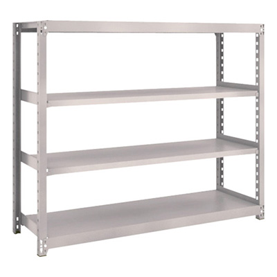 トラスコ TRUSCO スチールラック M2型 W1460×D450×H1200 4段 単体 ネオグレー M2-4544 506-8185 (商品コード：170565)