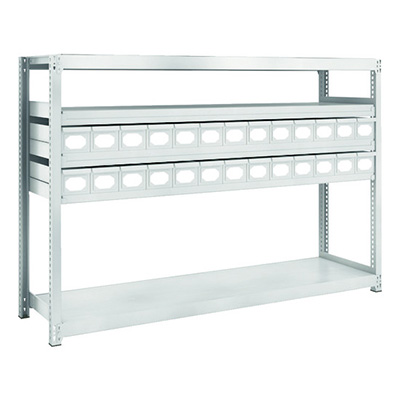 トラスコ TRUSCO スチールラック M2型軽中量棚 H1200 スチール引出付 小×26 M2-4645-A26 856-3219 (商品コード：170589)