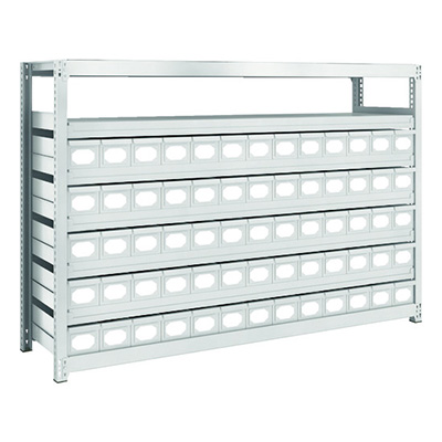 トラスコ TRUSCO スチールラック M2型軽中量棚 H1200 スチール引出付 小×65 M2-4647-A65 856-3220 (商品コード：170592)