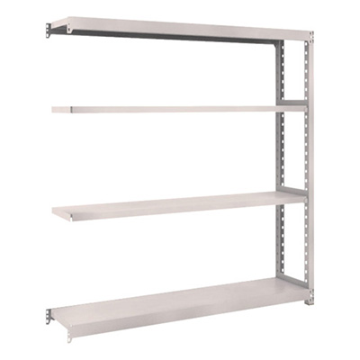 トラスコ TRUSCO スチール製軽中量ボルトレス棚 M2型 W1460×D300×H1500 4段 連結 ネオグレー M2-5534B 508-5471 (商品コード：170628)