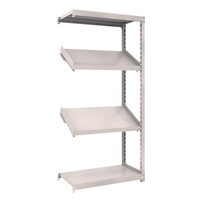 トラスコ TRUSCO スチールラック M2型棚 900×450×H1800 4段 傾斜2段 連結 M2-6344K2B 484-3797 (商品コード：170672)