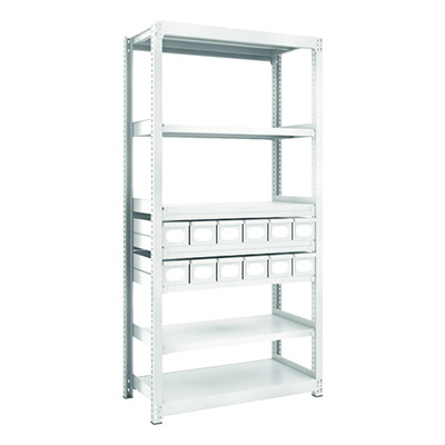 トラスコ TRUSCO スチールラック M2型軽中量棚 H1800 スチール引出付 小×12 M2-6347-A12 856-3221 (商品コード：170679)