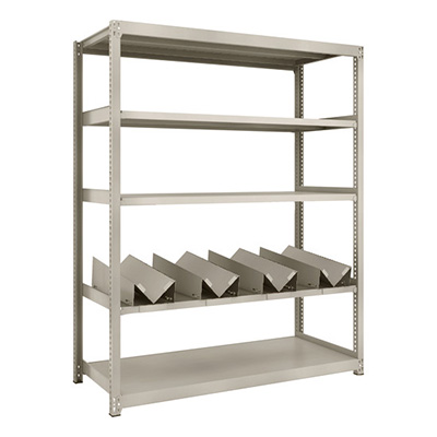 トラスコ TRUSCO スチールラック M2型軽中量棚 1460×600×H1800 缶受×4付 M2-6565-KU4 183-3772 (商品コード：170803)