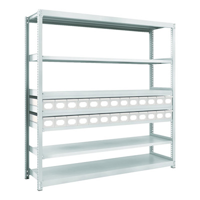 トラスコ TRUSCO スチールラック M2型軽中量棚 H1800 スチール引出付 小×26 M2-6647-A26 856-3223 (商品コード：170835)