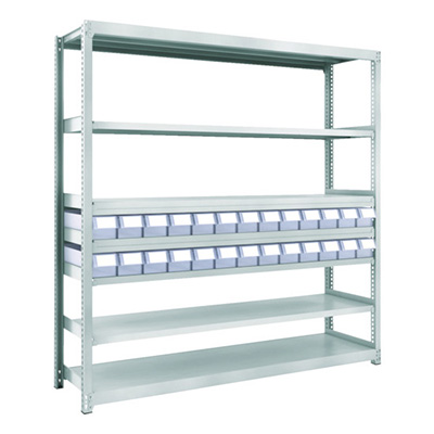 トラスコ TRUSCO スチールラック M2型軽中量棚 H1800 樹脂透明引出付 小×26 M2-6647-C26 856-3191 (商品コード：170836)