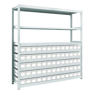 トラスコ TRUSCO スチールラック M2型軽中量棚 H1800 スチール引出付 小×65 M2-6648-A65 856-3224 (商品コード：170838)