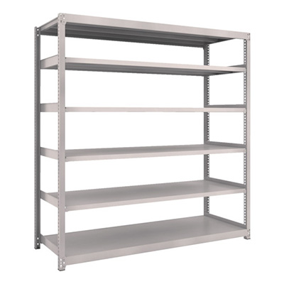 トラスコ TRUSCO スチールラック M2型 W1760×D600×H1800 6段 単体 ネオグレー M2-6666 780-1441 (商品コード：170857)