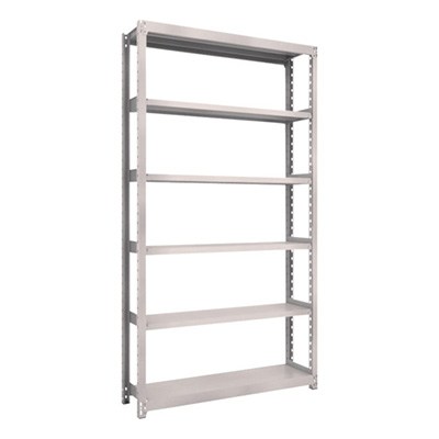 トラスコ TRUSCO スチールラック M2型 W1160×D300×H2100 6段 単体 ネオグレー M2-7436 506-8576 (商品コード：170873)