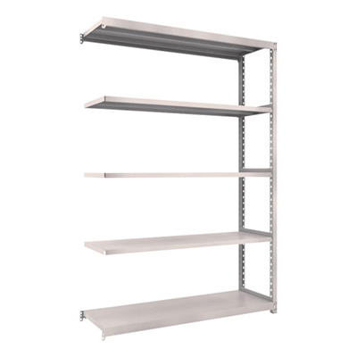 トラスコ TRUSCO スチールラック M2型軽中量棚 1460×450×H2100 5段 連結 ネオグレー M2-7545B 509-0369 (商品コード：170888)