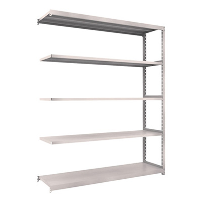 トラスコ TRUSCO スチールラック M2型軽中量棚 1760×450×H2100 5段 連結 ネオグレー M2-7645B 509-0377 (商品コード：170900)