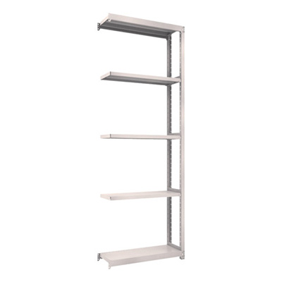 トラスコ TRUSCO スチールラック M2型軽中量棚 860×300×H2400 5段 連結 ネオグレー M2-8335B 450-0504 (商品コード：170908)