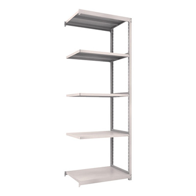 トラスコ TRUSCO スチールラック M2型軽中量棚 860×600×H2400 5段 連結 ネオグレー M2-8365B 450-0580 (商品コード：170916)